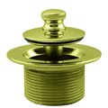 Westbrass Twist & Close 1-1/2" NPSM Coarse Thread Bath Drain in Polished Brass D331-01